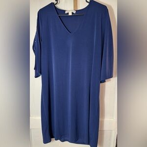Women’s Michael Kors Dress with Semi Open Sleeves - Navy Blue - XLarge